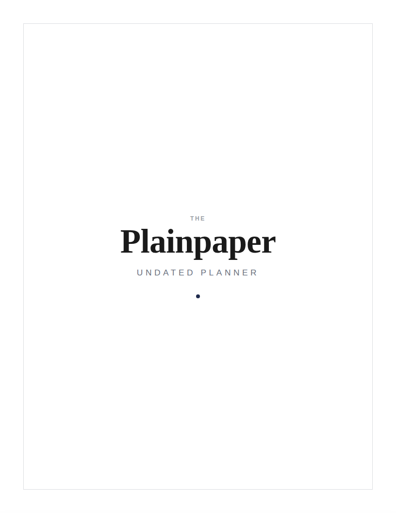 Cover page