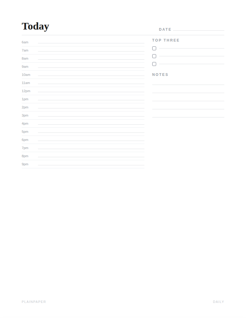 Daily page